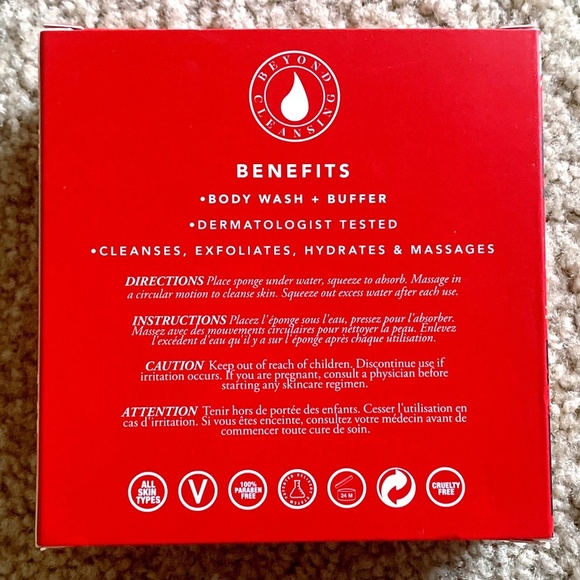 Spongelle Cherry Tonka Musk Body Wash Sponge NEW - Picture 2 of 2